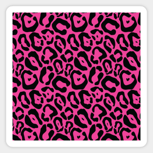 Hot pink leopard print Sticker